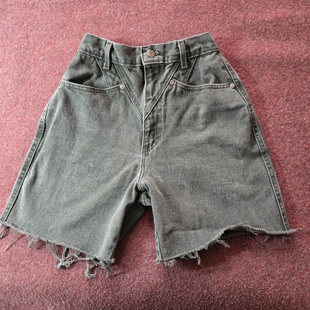 Vintage Ozark Mountain Jean Co Shorts In Forest Green Cut Offs Bareback Size 0/2